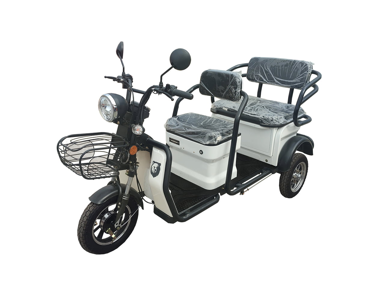 Triciclu electric Thor TRAVEL alb 1000W 60V32Ah cu permis
