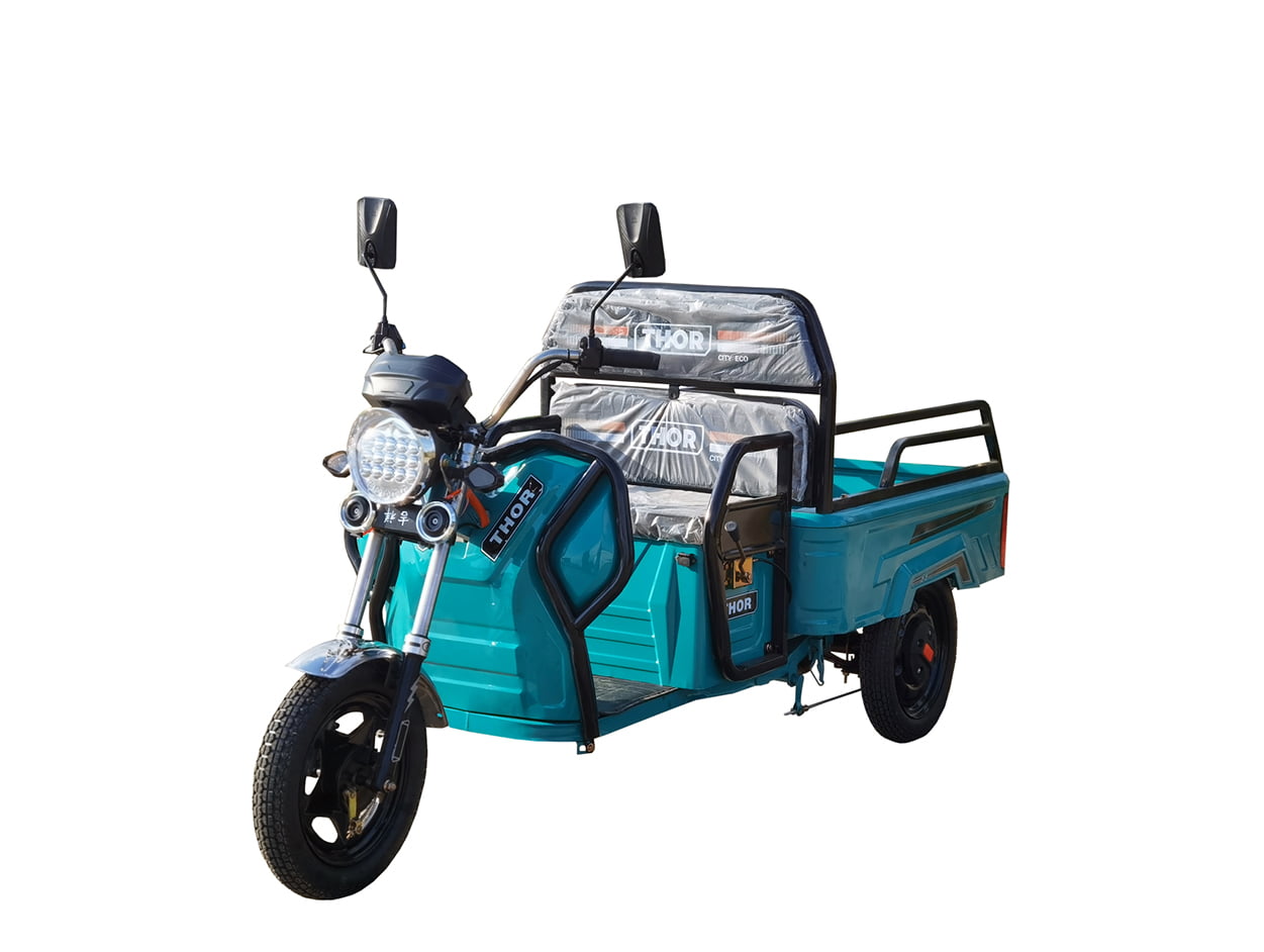 Triciclu electric Thor City Eco Turcoaz 650W 48V20Ah FARA PERMIS Triciclu electric Thor City Eco Turcoaz 650W 48V20Ah FARA PERMIS