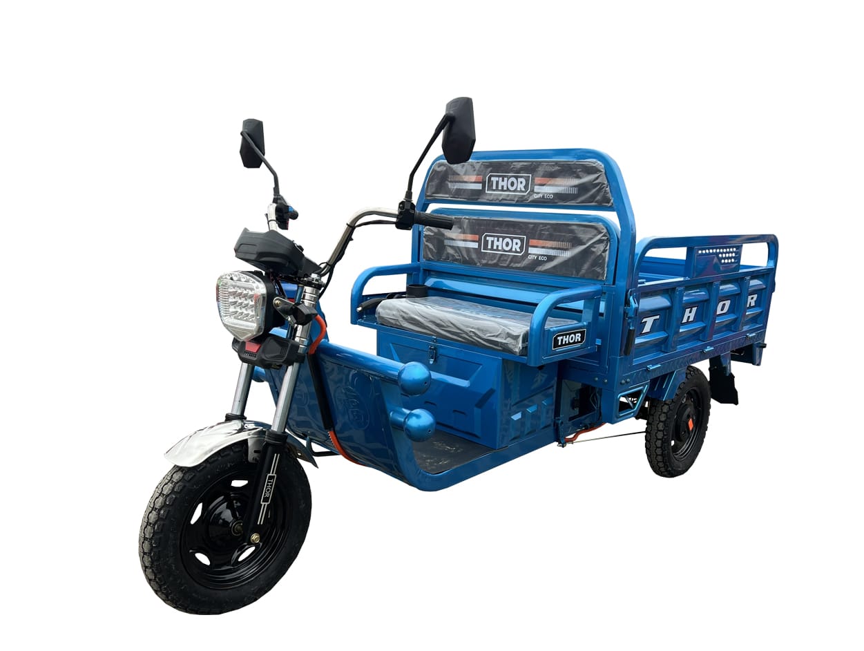 Eirc様 Triciclu electric Thor CITY ECO2 albastru 1000W 60V20Ah FARA