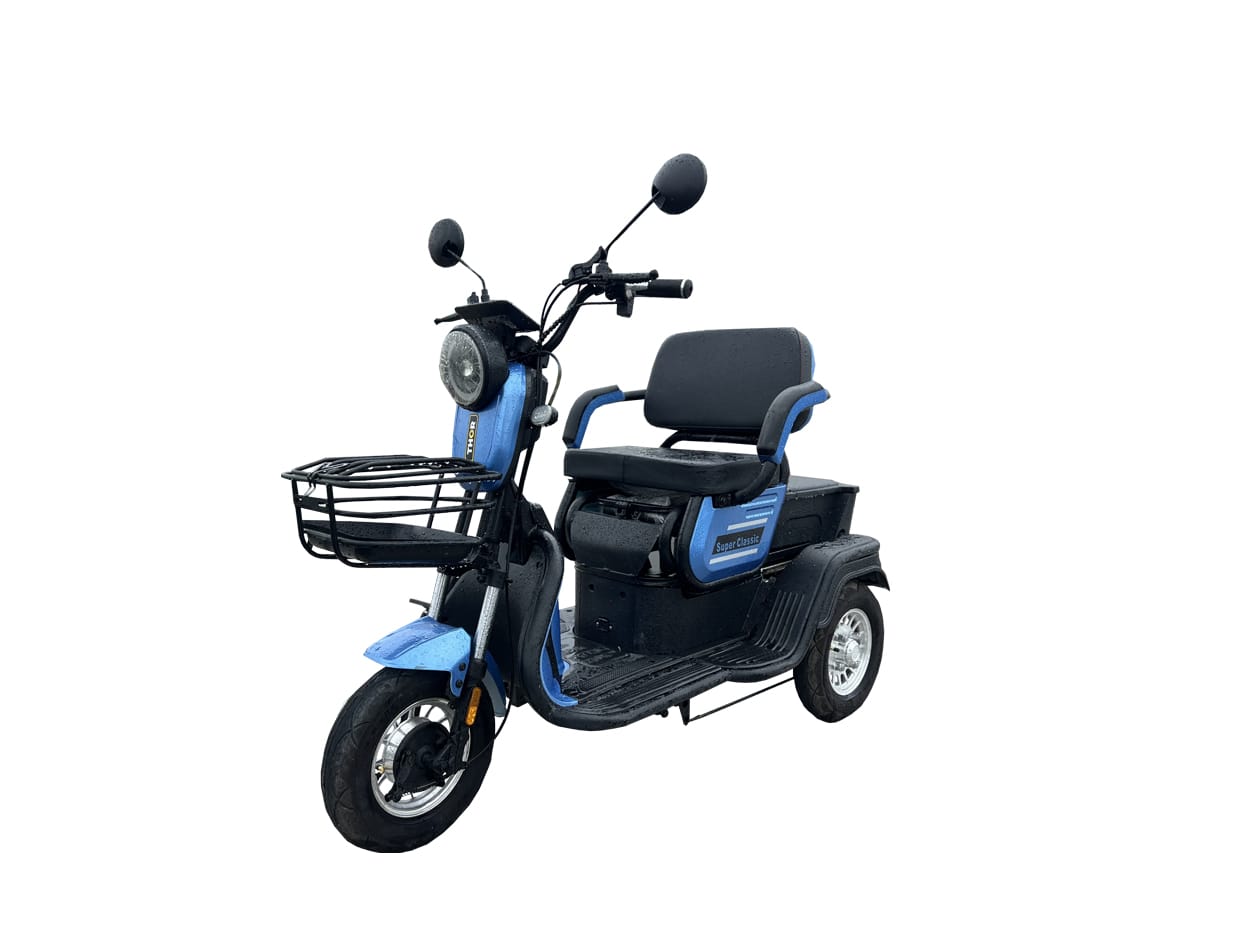 Triciclu electric THOR SUPER XL2 albastru 650 W 48V 20Ah FARA