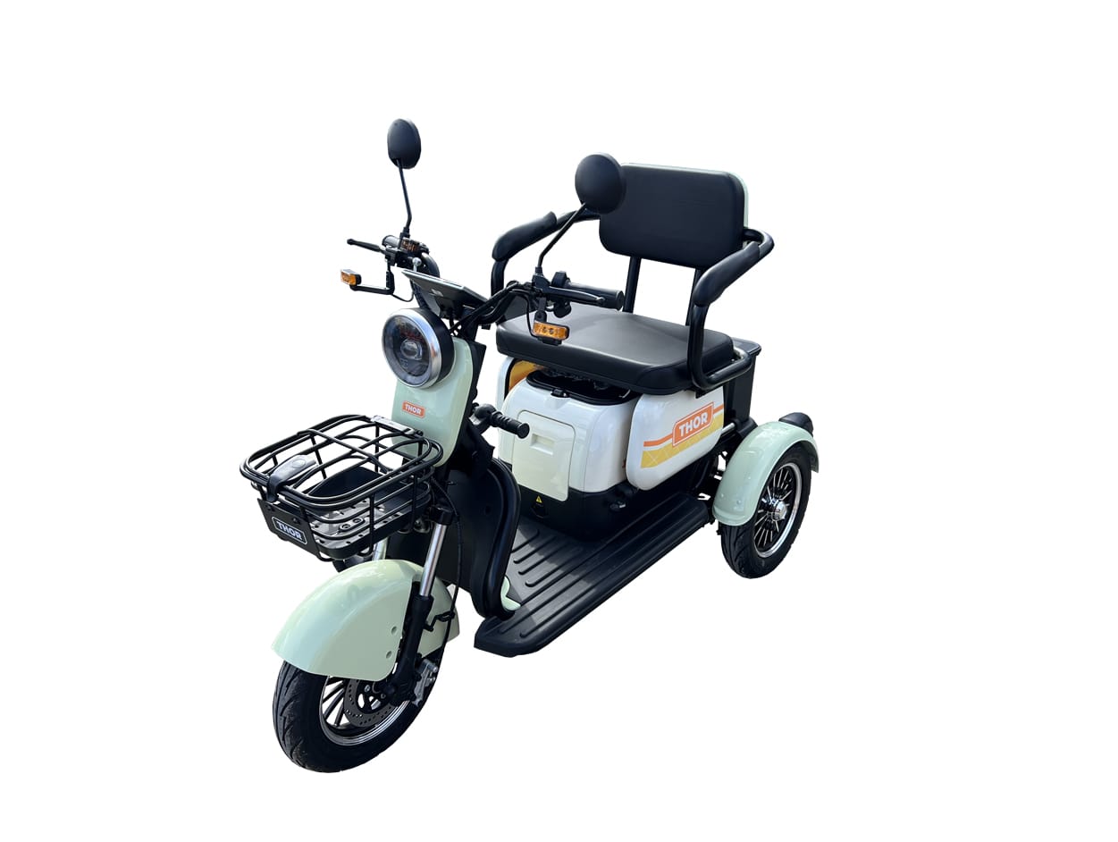 Triciclu electric THOR SXL PRO verde 1000 W 60V 20Ah FARA PERMIS